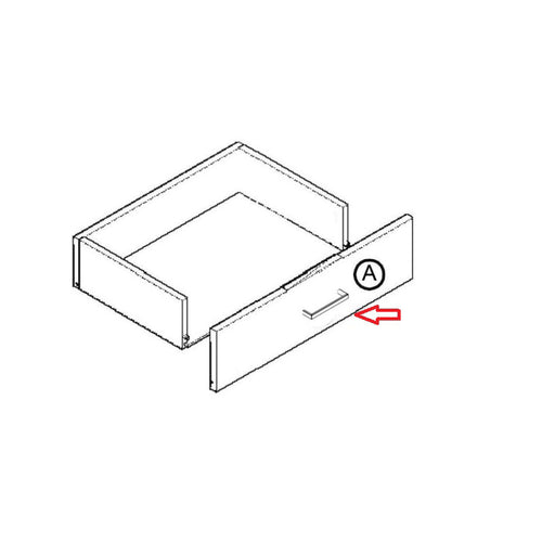 R Frontale Cassetto X Kit Comodino 2 Cassetti 41X48X36 Rovere Barly K021- 1,0 Pz