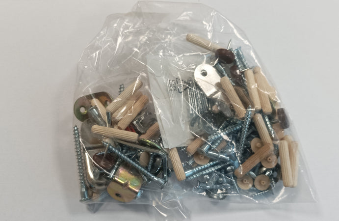 R Kit Montaggio X Kit Armadio 3 Ante + 4 Cassetti 135X52X200H Rovere- 1,0 Confezione