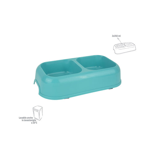 Zoov Ciotola Doppia Rettangolare Verde Small- 1,0 Pz