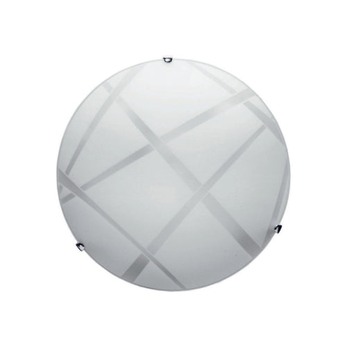 Plafoniera Dario D 30 Cm 1 Luce E27 Cromo B/Co- 4,0 Pz