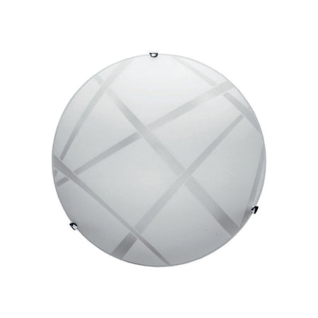 Plafoniera Dario D 40 Cm 2 Luci E27 Cromo B/Co- 5,0 Pz