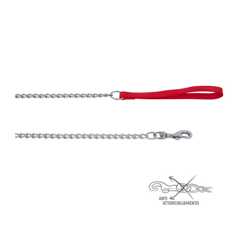 Zoov Guinzaglio Nylon Cm.120 Rosso C/Catena- 1,0 Pz