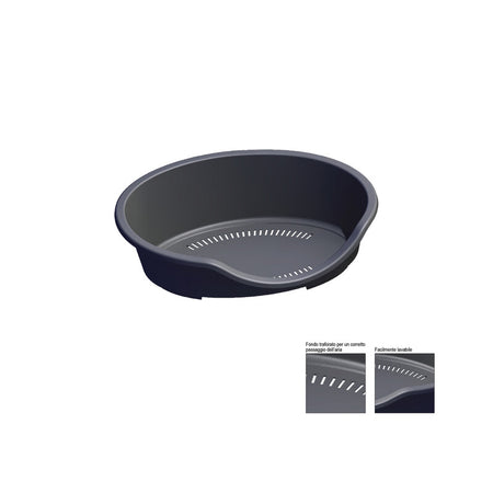 Zoov Lettino Per Cani/Gatti Cm.80X60X25 Grigio- 1,0 Pz