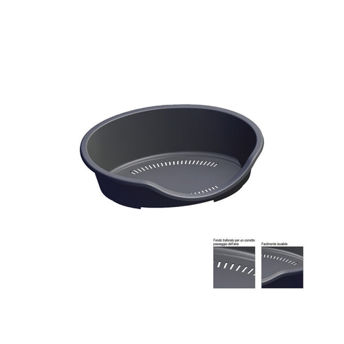 Zoov Lettino Per Cani/Gatti Cm.95X70X29 Grigio- 1,0 Pz