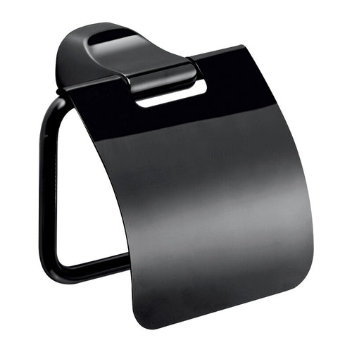 Gedy St25 Stelvio Portarotolo C/Coperchio Nero Opaco- 1,0 Pz