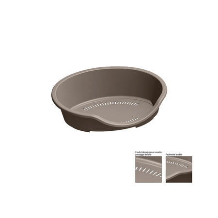 Zoov Lettino Per Cani/Gatti Cm.60X40X20 Tortora- 1,0 Pz