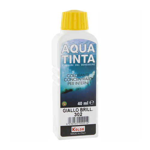 Aquatinta Per Interni 40 Ml Giallo Brillante 302- 10,0 Pz