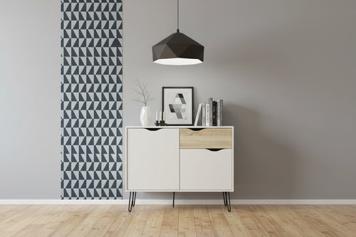 Kit Credenza 2 Ante + 1 Cassetto 98X39X81 Oslo- 1,0 Pz