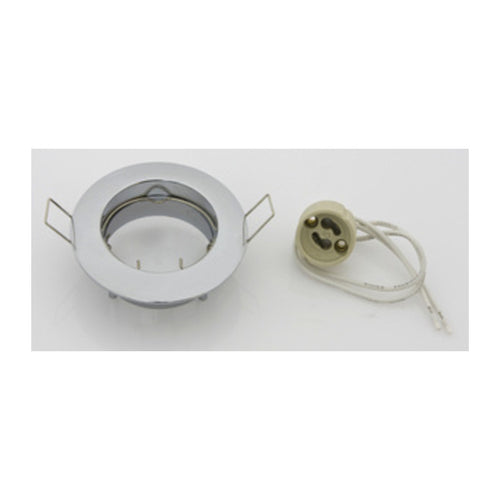 Faretto Incasso Fisso P/Led Gu10 Cromo- 10,0 Pz