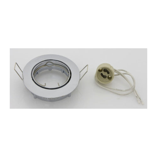 Faretto Incasso Orientab P/Led Gu10 Cromo- 5,0 Pz