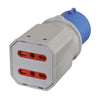 Adattatore Industriale 16A 220V 2Pr Bip Ip44 Fig. 7- Electraline 3Pmark- 10,0 Pz