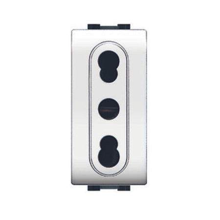 Life 4045 Wh Presa Bivalente Bianco- Elettrocanali- 12,0 Pz