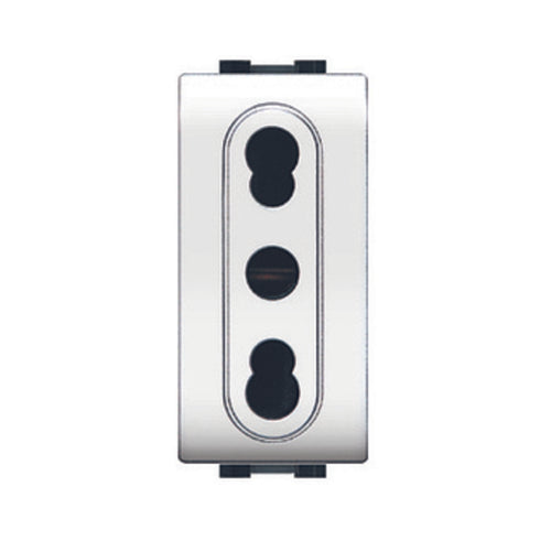 Life 4045 Wh Presa Bivalente Bianco- Elettrocanali- 12,0 Pz