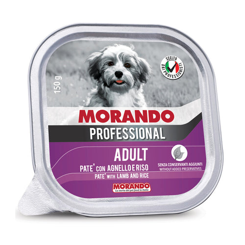 Cibo Cane Morando Vsc 150 G Pate Agnello E Riso- 22,0 Pz