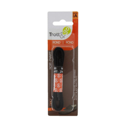 Lacci P/Scarpe Tondi 45 Cm 2 Paia Nero- Gubra- 3,0 Pz