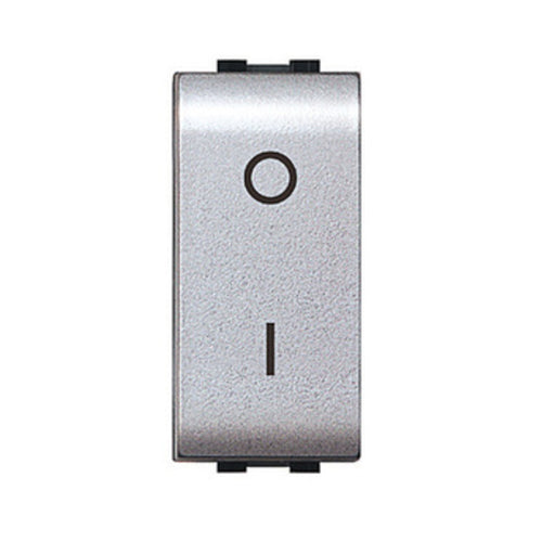 Life 4009 Tec Interruttore Bipolare Argento Satin- 12,0 Pz