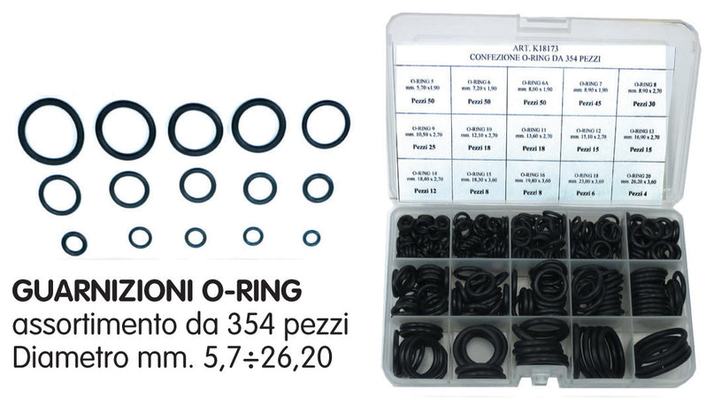 Cassetta O-Ring Mista 354 Pz- Amaflex- 1,0 Confezione