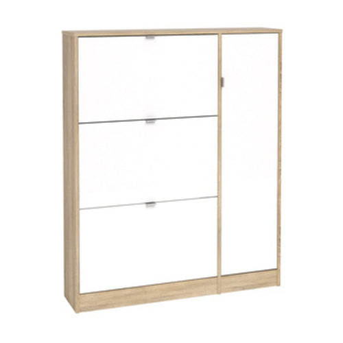 Kit Scarpiera 3 Ribalte +1 Anta 102X24X125 Rovere Bianco- Tvilum Aps- 1,0 Pz