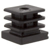 Puntale Alettato 50X50 Mm Forato 10Ma Plast Nero- 50,0 Pz