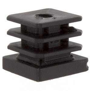 Puntale Alettato 30X30 Mm Forato 10Ma Plast Nero- 50,0 Pz