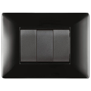 Placca Life Q Living Plast Nero 3P- 10,0 Pz