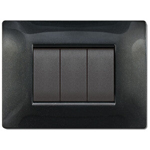 Placca Life Q Living Plast Nero Glittering 4P- 1,0 Pz