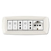 Placca Life Living Plast Bianco 7P Cornice Bianco- 1,0 Pz