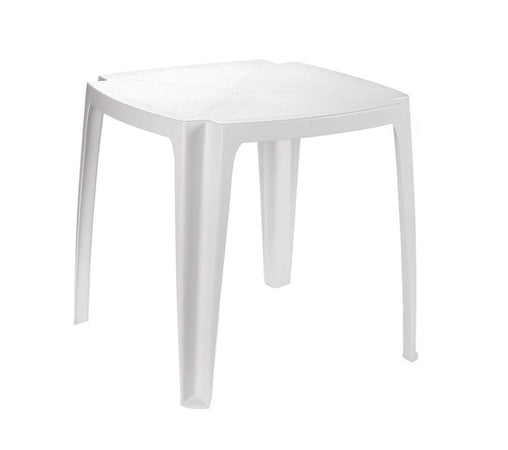 Tavolo Da Giardino 75X75 Bianco Cm.75X75X72H. Cm.75X75X72H. Peso Kg.5,9