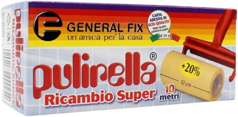 Ricambio Spazzola Pulirella Super- - 10 Mt Carta Crespata Adesiva H. 12 Cm - 5 Pezzi Generalfix