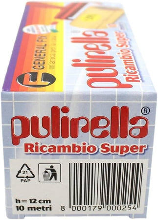 Ricambio Spazzola Pulirella Super- - 10 Mt Carta Crespata Adesiva H. 12 Cm - 5 Pezzi Generalfix