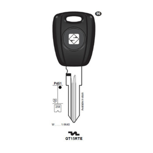 Chiavi Silca Transp.Vuota Gt15Rte Gr.96- 2,0 Pz