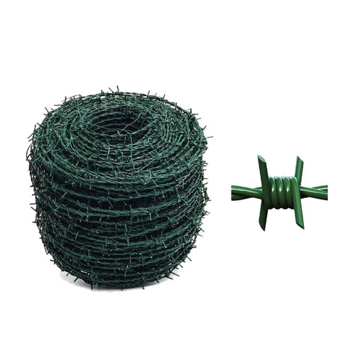 C Filo Plastificato Spinato 1.7/2.5Mm 250Mt Verde- 1,0 Rotoli