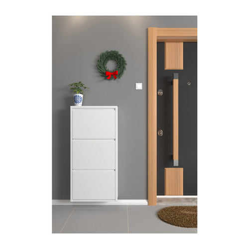 Scarpiera 3A Metallo Cm 50X15X104 Bianco- 1,0 Pz