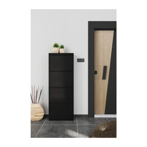 Scarpiera 4A Metallo Cm 50X15X138 Nero- 1,0 Pz
