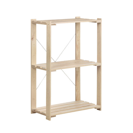 Scaffale In Pino 3 Ripiani Cm 76,5X38,5X110 H- 1,0 Pz