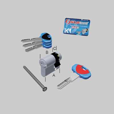 Cilindro Sagomato 'Evo K1' Securemme 70 Mm (30+10+30) - Securemme