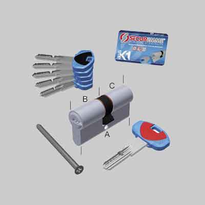 Cilindro Sagomato 'Evo K1' Securemme 75 Mm (30+10+35) - Securemme