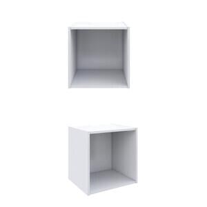 CUBO MENSOLA DA PARETE MURO CM.35X35X29 MODERNO SCANDI UFFICIO CAMERA