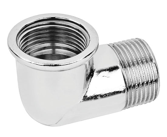 Raccordo Curvo Maschio Femmina In Ottone Cromato Serie 1500 3/8 Tiemme Raccorderie Spa