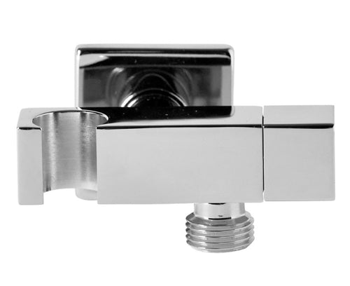 Presa Acqua Quadra A Muro C/Supporto Per Doccetta In Ottone Cromato 1/2 Remer Rubinetterie S.P.A.