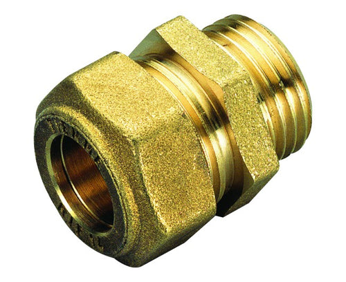 Raccordo Diritto Maschio Per Gas Con Tenuta O-Ring Per Tubo Rame Modello 1350 1/2 Ø14 Tiemme Raccorderie Spa