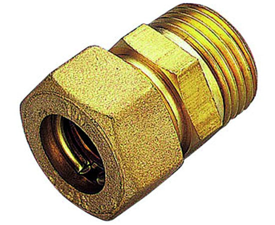 Raccordo Diritto Maschio Con Tenuta O-Ring Per Tubo Rame Modello 1300 1/2 Ø10 Tiemme Raccorderie Spa