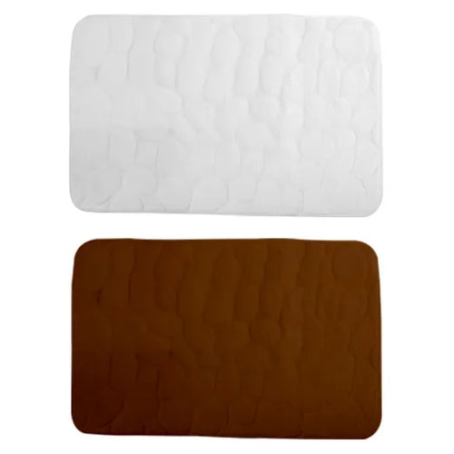 Tappetino Da Bagno Modello Galets Cm.40X60 Bianco Idroweb.