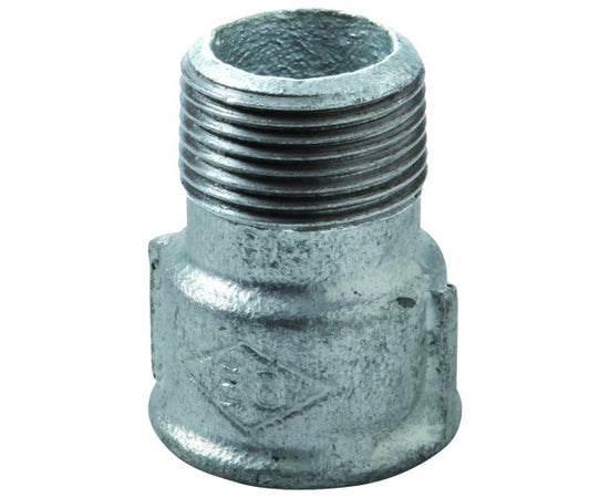 Raccordo Ridotto Maschio Femmina In Ghisa Malleabile Zincato 3/8 Georg Fisher