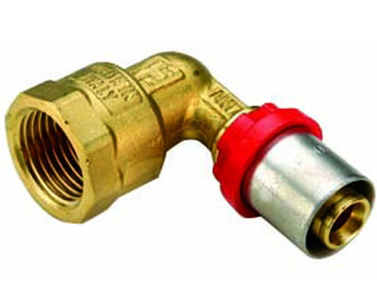 Raccordo Curvo Femmina Per Tubo Multistrato A Pressare Modello Al-Cobrapex 3/4 Ø26 Tiemme Raccorderie Spa