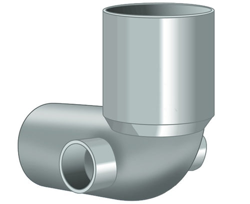 Curva Wc Con 2 Attacchi Laterali Ø 100X40X40 Idroweb