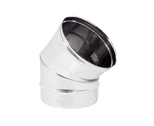 Curva 45 ° Monoparete Acciaio Inox Aisi 304 Ee ¸130 Sp 05 Mm Europrofil Srl