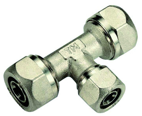 Raccordo A T Intermedio Ridotto Per Tubo Multistrato Modello Al-Cobrapex Ø16-20-16 Tiemme Raccorderie Spa