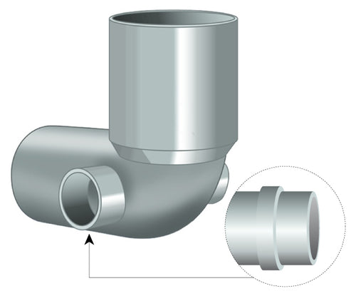 Curva Wc Con 2 Attacchi Laterali Ad Innesto Ø100X40X40 Idroweb