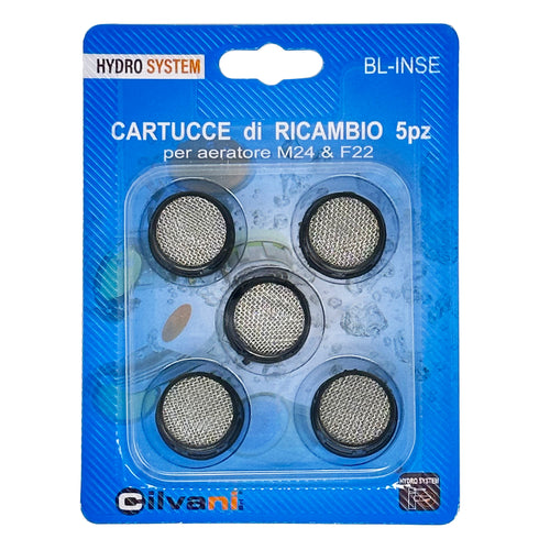Aeratori Di Ricambio In Abs Per Rubinetti M24X1 - F22X1 - Confezione Da 5 Pezzi Idroweb